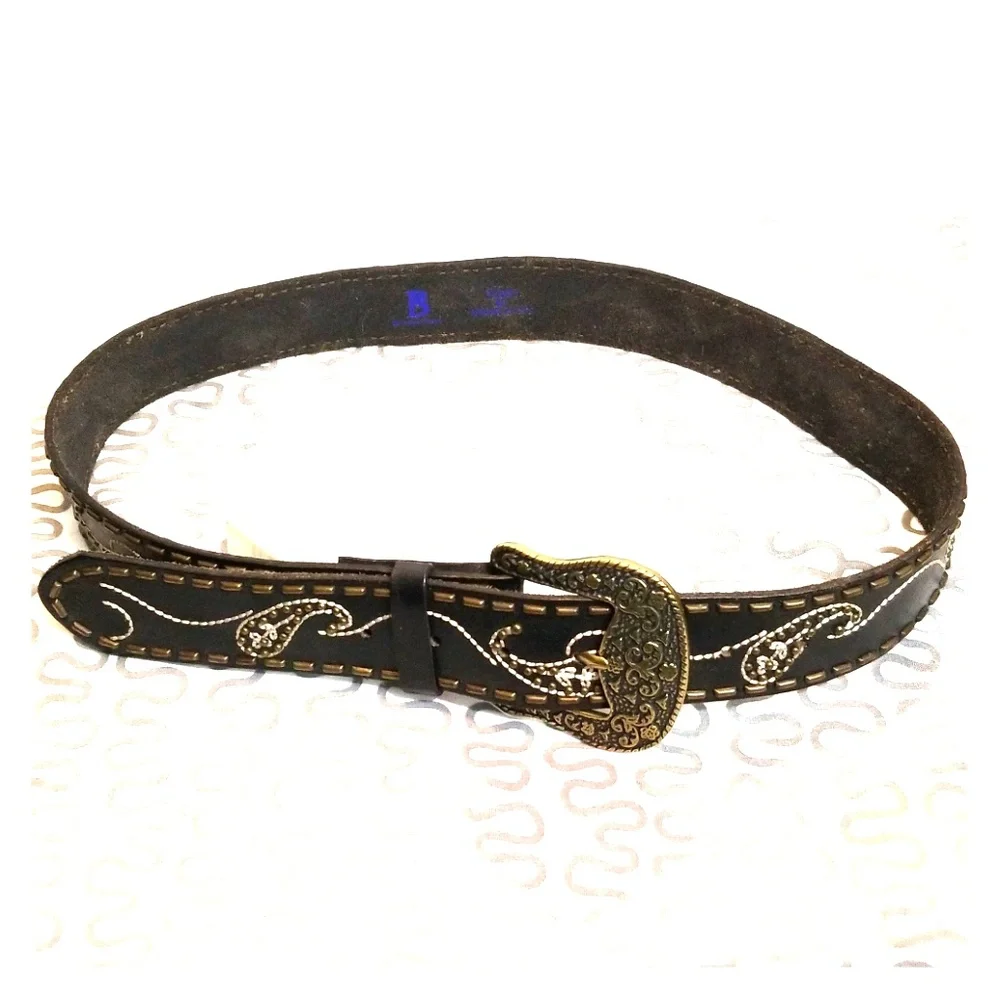 Bill Adler NWOT belt paisley Embroidered size M